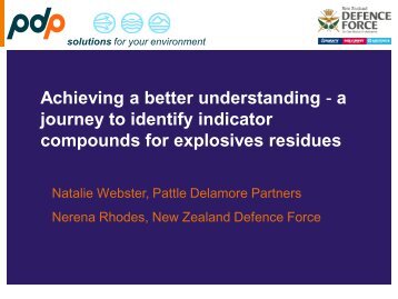 compounds for explosives residues