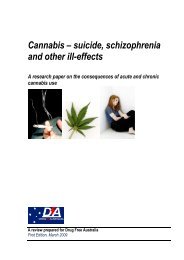 Cannabis - suicide, schizophrenia and other ill-effects
