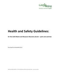 Health and Safety Guidelines: - WasteMINZ