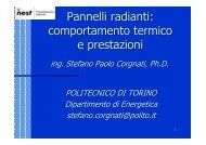 Pannelli radianti comportamento termico e prestazioni