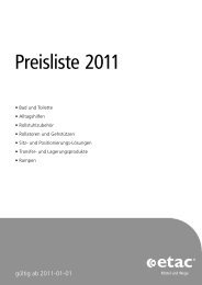 Preisliste 2011 - Etac
