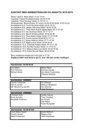 KONTAKT MED ADMINISTRASJON OG ANSATTE 2014-2015