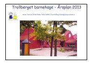 Trollberget barnehage - Årsplan 2013