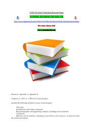COM 156 Week 9 Individual Research Paper/SnapTutorial