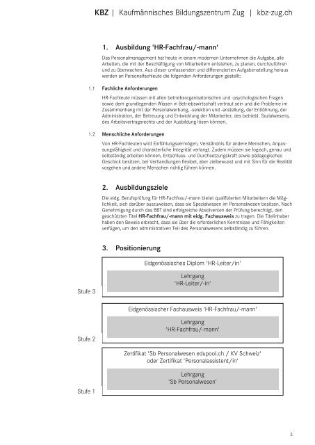 HR-Fachfrau/-mann eidg Fachausweis