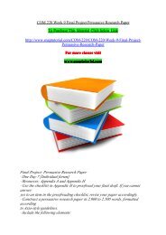 COM 220 Week 9 Final Project Persuasive Research Paper/SnapTutorial