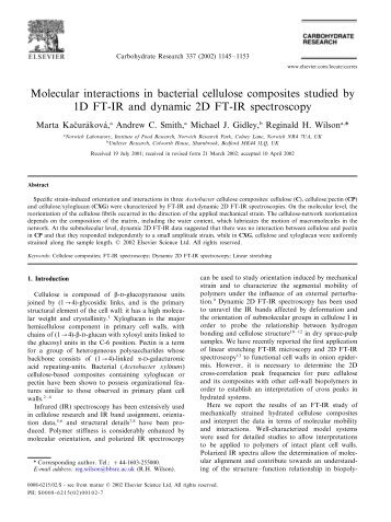 Molecular interactions in bacterial cellulose composites studied by ...