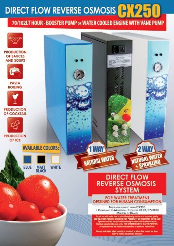 Reverse Osmosis Direct Flow 70/102lt. hour