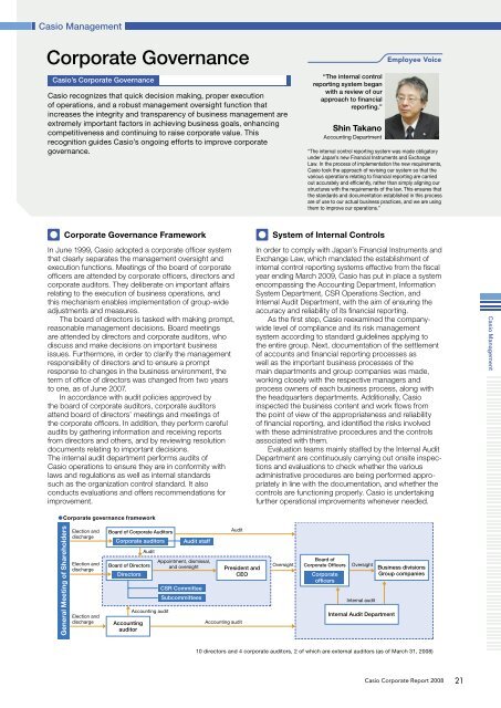 Casio Corporate Report 2008