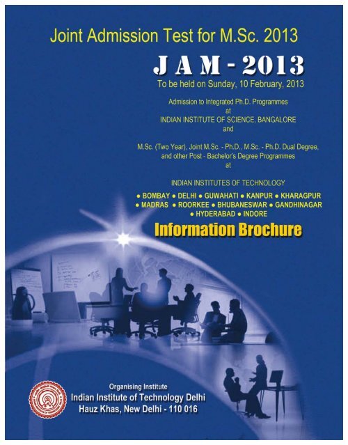 JAM 2013 IB Inside Page.pmd - GATE Office, IIT Delhi - Indian ...