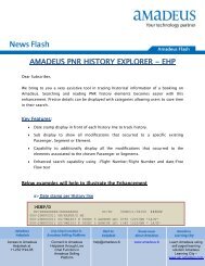 AMADEUS PNR HISTORY EXPLORER - EHP