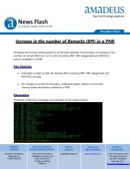 Increase in the number of Remarks (RM) in a PNR