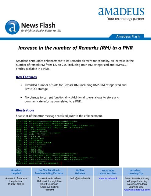 Increase In The Number Of Remarks Rm In A Pnr