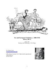 Sex and European Feminism, c. 1800-1918 - The Sexualities Project ...