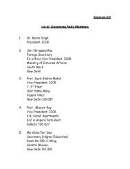 Annexure 14 (List of Governing Body Members of the ICCR)