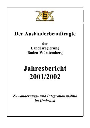 Jahresbericht 2001/2002 - Verwaltungsgerichtshof Baden ...