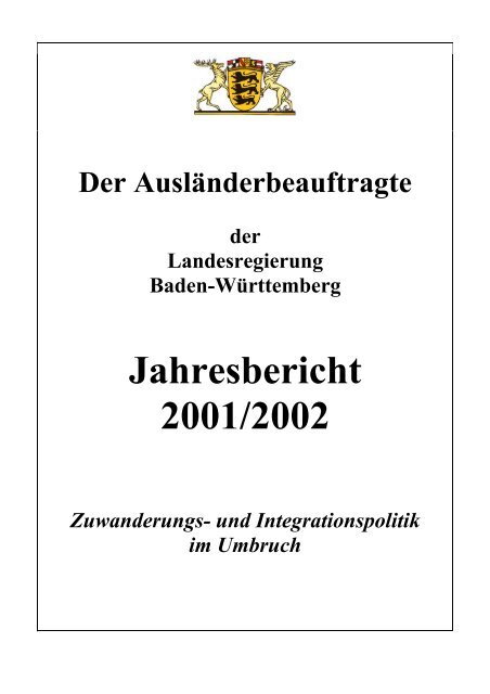 Jahresbericht 2001/2002 - Verwaltungsgerichtshof Baden ...