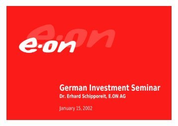 German Investment Seminar - E.ON AG