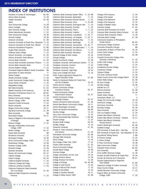 2015 HACU Membership Directory