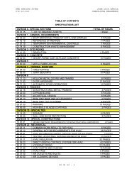 1 table of contents specifications list division 0