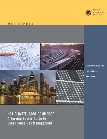 HOT CLIMATE COOL COMMERCE A Service Sector Guide to Greenhouse Gas Management