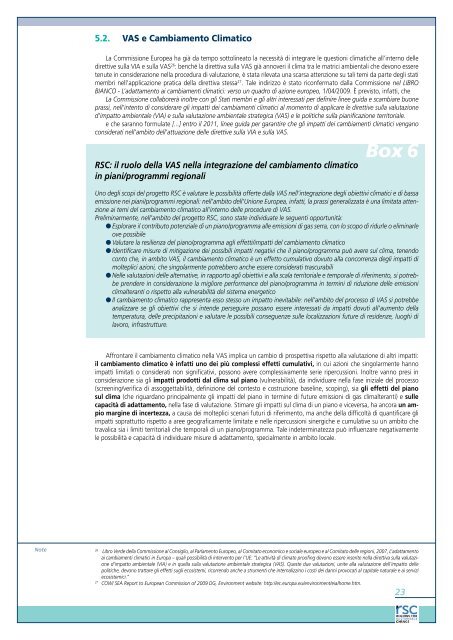 cambiamento climatico e valutazione ambientale strategica guida ...