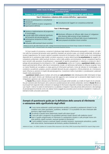 cambiamento climatico e valutazione ambientale strategica guida ...