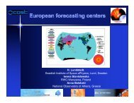 European forecasting centers