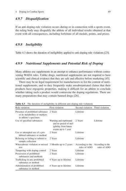 Nutrition in Combat Sports