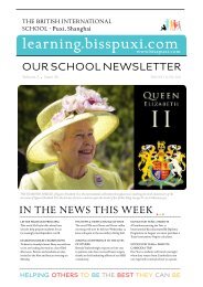 Newsletter for 1 June 2012 - British International School Shanghai