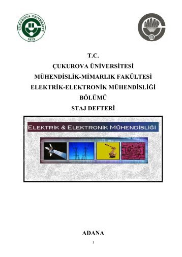 ELEKTRİK-ELEKTRONİK MÜHENDİSLİĞİ BÖLÜMÜ STAJ DEFTERİ ADANA