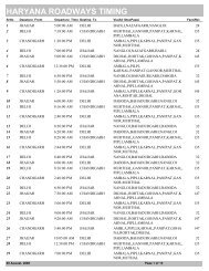 HARYANA ROADWAYS TIMING - District Jhajjar, Haryana