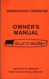 owner's manual - Toyota Motorhome and Toyota Motorhomes for sale