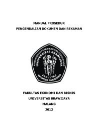 manual prosedur pengendalian dokumen dan rekaman ... - FEB UB