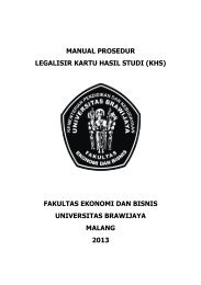 Manual Prosedur Legalisir KHS - FEB UB - Universitas Brawijaya