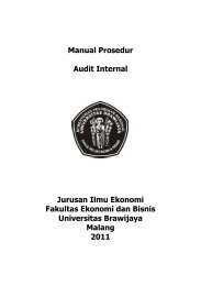 Manual Prosedur Audit Internal Jurusan Ilmu Ekonomi ... - FEB UB