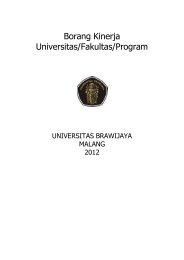Borang Kinerja Universitas/Fakultas/Program