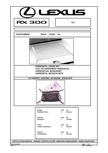 PARTNUMBER : PZ416 - K2340 - ZA ... - Toyota-tech.eu