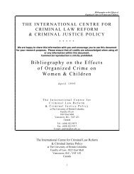 Bibliography on the Effects of Organized Crime on - International ...