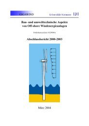 und umwelttechnische Aspekte von Off-shore Windenergieanlagen ...