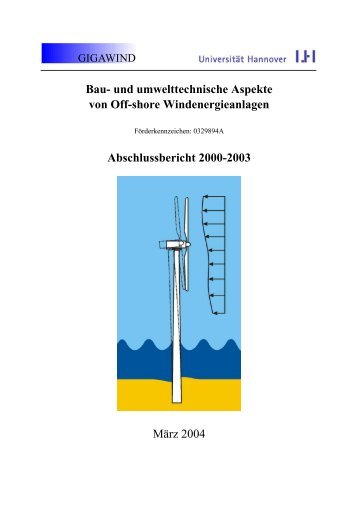 und umwelttechnische Aspekte von Off-shore Windenergieanlagen ...