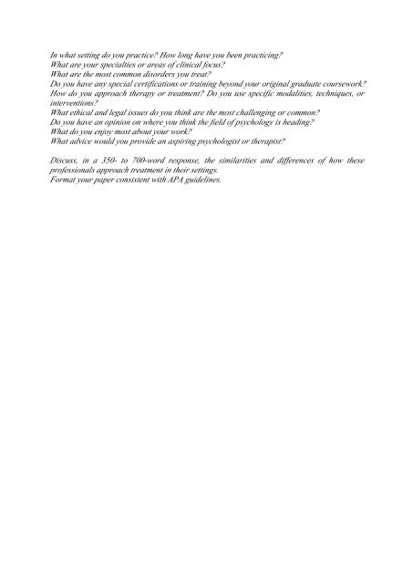 PSY 480 Week 4 Individual Assignment Professional Interview and Response (2 Papers).pdf