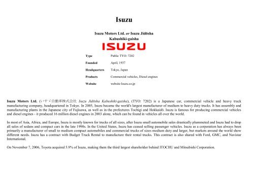 Isuzu