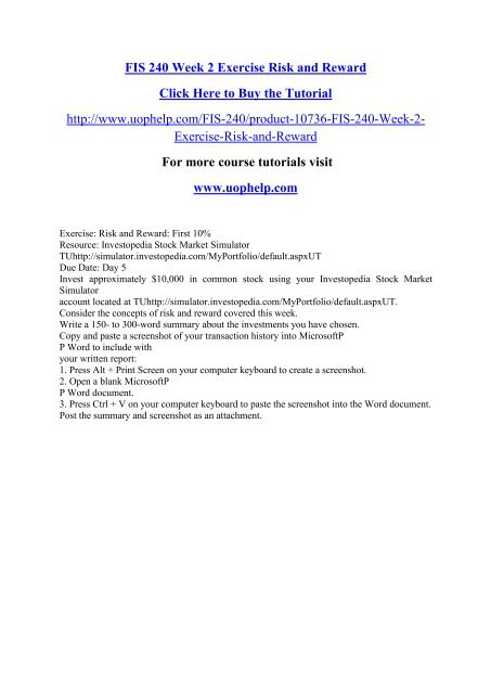 FIS 240 Week 2 Exercise Risk and Reward.pdf
