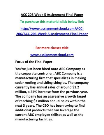 acc 205 week k5 final assignment We offer fin 571 week 1, week 2, week 3, week 4, week 5 individual and team assignments and here also find fin 571 dq and entire course study materials. acc 205 week k5 final assignment We offer fin 571 week 1, week 2, week 3, week 4, week 5 individual and team assignments and here also find fin 571 dq and entire course study materials.