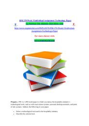 HM 370 Week 5 Individual Assignment Technology Paper/ SNAPTUTORIAL