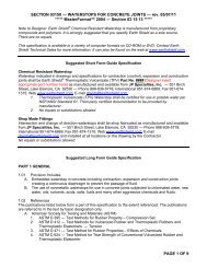WATERSTOPS FOR CONCRETE JOINTS - AECinfo.com