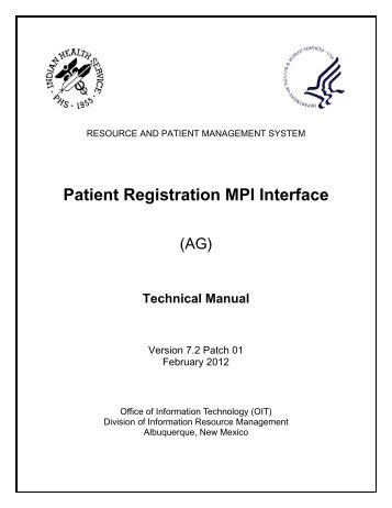 Patient Registration (MPI) Interface (AG) Technical Manual
