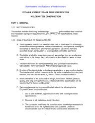 AWWA D100 Tank Specification - Tank Connection