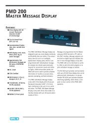 PMD 200 MASTER MESSAGE DISPLAY